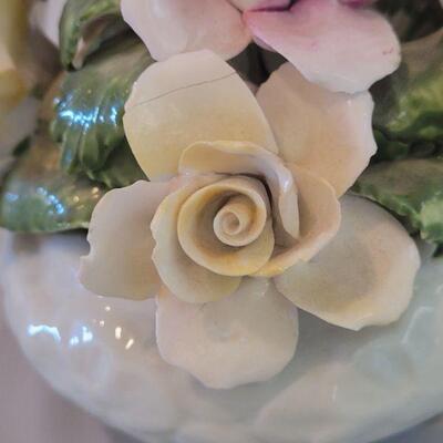 Lot 70: (2) Porcelain Flowers (both have chips)