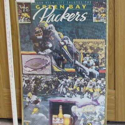 30" tall Packers Poster Miller High Life Salutes The GB Packers