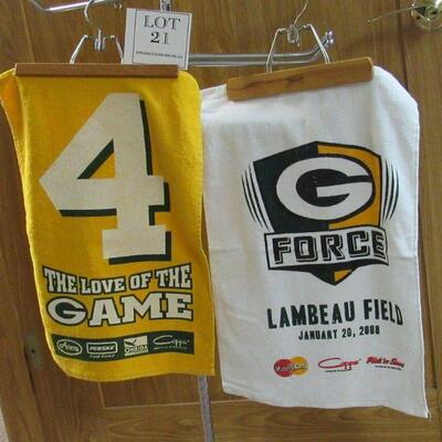 2 GB Packers Hand Towels. G Force and Love of the Game