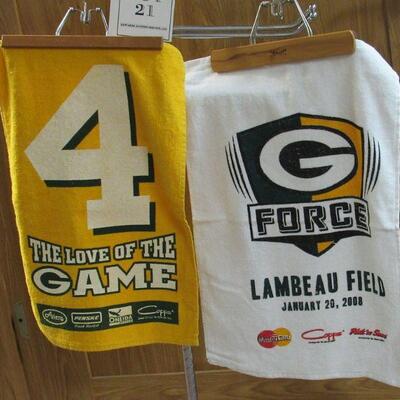 2 GB Packers Hand Towels. G Force and Love of the Game