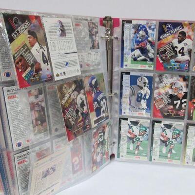 2 Binders Almost Full of Football Cards, 1 Binder Has 85 Pages, the Other Has 41 Pages. Read description for more details