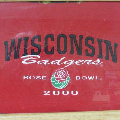WI Badgers Framed Section of Shirt Rose Bowl 2000