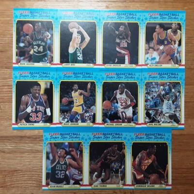 1988 Fleer NBA Super Star sticker set