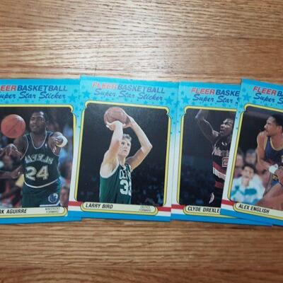 1988 Fleer NBA Super Star sticker set
