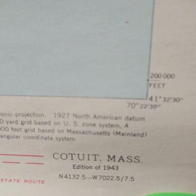 Vintage Cape Cod/South Shore Topography Maps