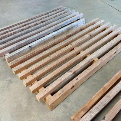 Set of Three Solid Wood Hand Crafted Garden Pallets 48