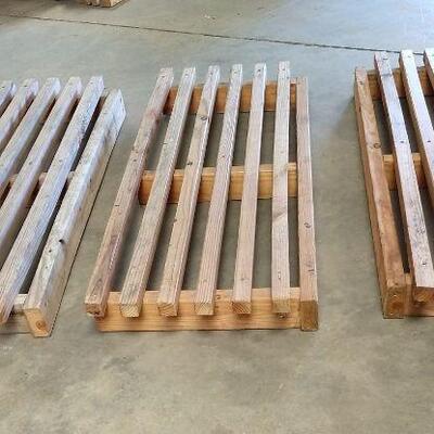 Set of Three Solid Wood Hand Crafted Garden Pallets 48