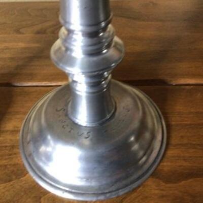 286 - Pair of Attractive Pewter Candlesticks signed Cosi Tabellini.
