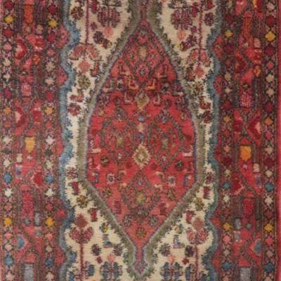 Persian hamedan Authentic Traditonal Vintage Persian Rug 7'7"x3'3" Retail $2593