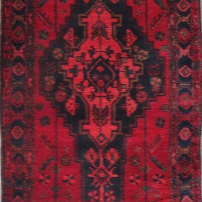 Persian hamedan Authentic Traditonal Vintage Persian Rug 4'9