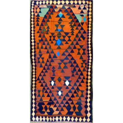 Authentic Persian Vintage Kilim  Wool Seneh Collection 8'10