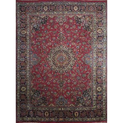 Persian mashhad Authentic Traditonal Vintage Rug 12'6"x9'3" Retail $12031