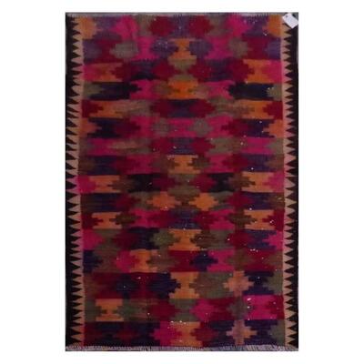 PERSIAN VINTAGE KILIM MADE WITH NATURAL WOOL AND COTTON 245x135cm Retail $3204