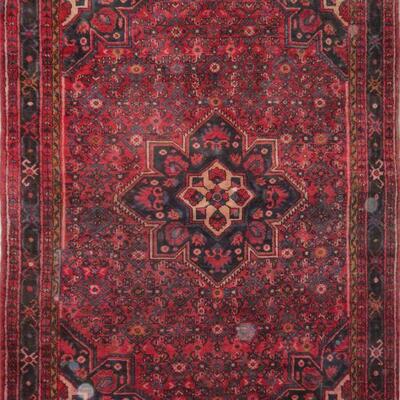 Persian hamedan Authentic Traditonal Vintage Rug 6'8"x4'10" Retail $3319.5