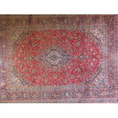 Persian mashad Authentic Traditonal Vintage Rug 10'1