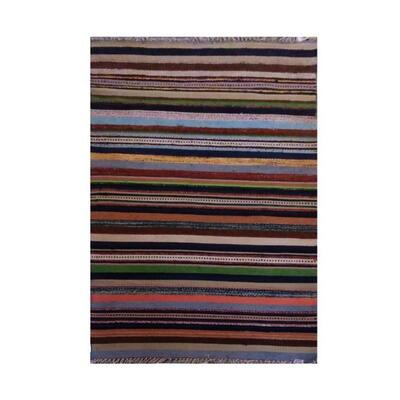 PERSIAN VINTAGE KILIM MADE WITH NATURAL WOOL AND COTTON 224x84cm Retail $1822