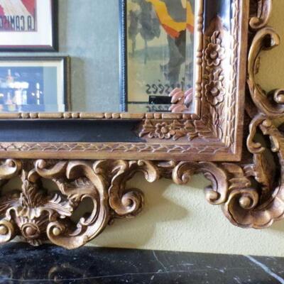 298 - Awesome Gold Gilt Wall Mirror - 4' 6