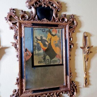 298 - Awesome Gold Gilt Wall Mirror - 4' 6