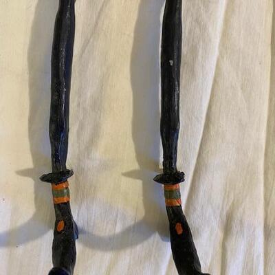 Ceramic Halloween witch hanging decoration