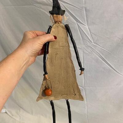 Ceramic Halloween witch hanging decoration
