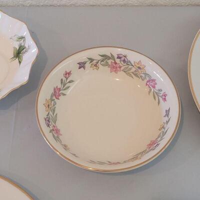Lot 76: Mixed China Plates and 2 Small Bowls and 1 Collector's Plate