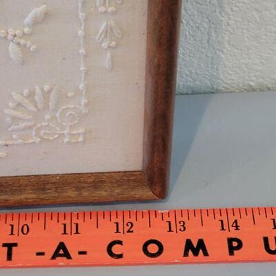Lot 79: Framed Needlepoint Tree with Birds (doesn't appear to be handmade)