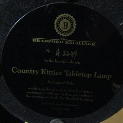 Bradford Exchange Country Kitties Table Lamp A2249 by Jurgen Scholz 18