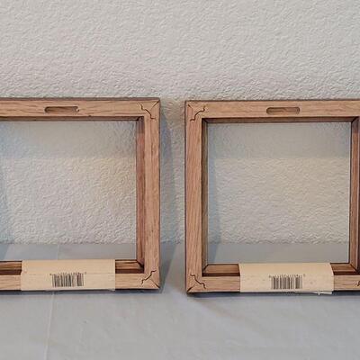 Lot 85: (2) 5 Ã— 5 Wood Picture Frames