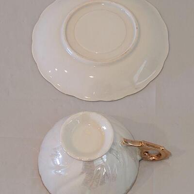 Lot 87: (2) Teacups and Saucers (Tivoli *Possibly Mixed Set and One unmarked)