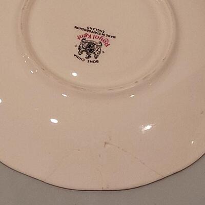 Lot 89: (2) Teacups & Saucers (Royal Kent Set and other unmarked)