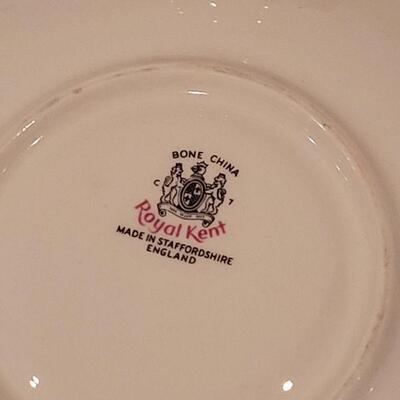 Lot 89: (2) Teacups & Saucers (Royal Kent Set and other unmarked)