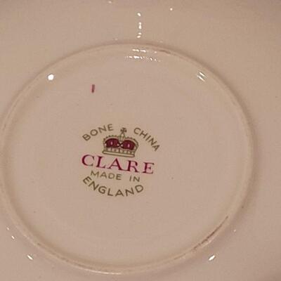Lot 90: (2) Teacups & Saucers (Clare and Royal Albert)