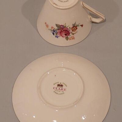 Lot 90: (2) Teacups & Saucers (Clare and Royal Albert)