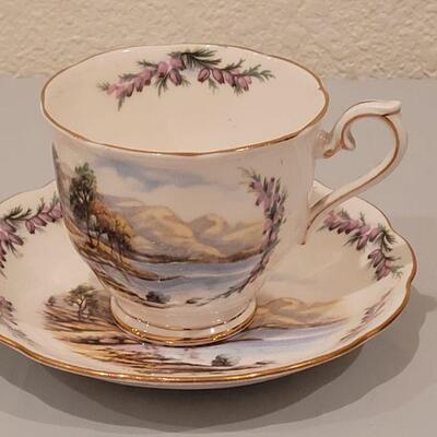 Lot 90: (2) Teacups & Saucers (Clare and Royal Albert)