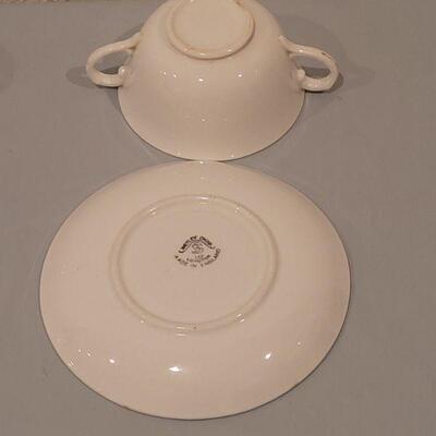 Lot 92: Tuscan Teacup & Saucer and Wetley Bouillon Cup and Saucer