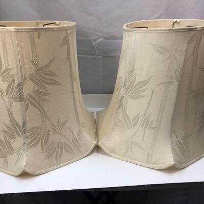 Matching Light Beige Bamboo Pattern Lamp Shades