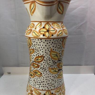 Oversized Large Painted Ceramic Pitcher Made in Spain