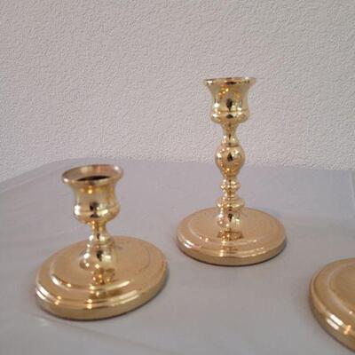 Lot 153: Baldwin Brass Candleholders 