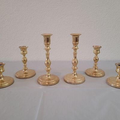 Lot 153: Baldwin Brass Candleholders 