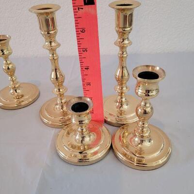 Lot 153: Baldwin Brass Candleholders 