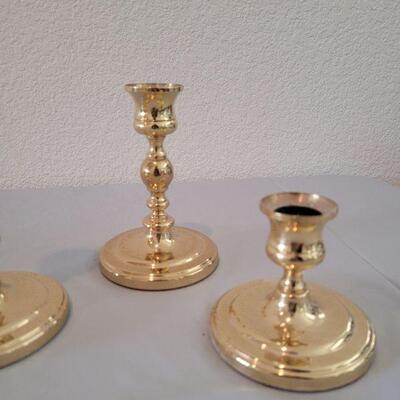 Lot 153: Baldwin Brass Candleholders 