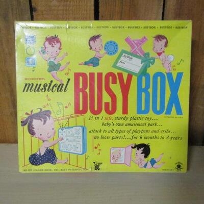 Vintage Musical Busy Box by Kohner Bros.- Activity Fun Board for Toddlers