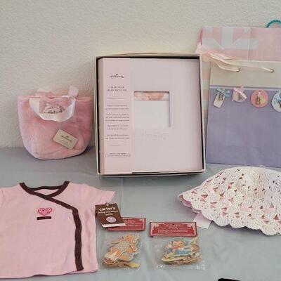 Lot 157: Baby Gift Bags, Hat, Shirt, Memory Book and Gift or Deco Tags