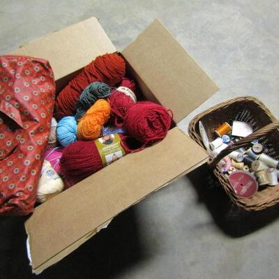 Sewing/Knitting Materials and Implements (Yarn, Thread, Knitting Needles, Knifty Knitter Round Loom)