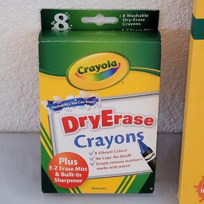 Lot 170: (3) Crayola Window Greeting Kits, Dry Erase Markers, Watercolors and Puzzle Glue