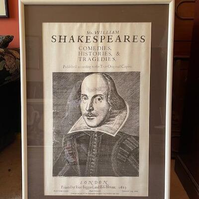 Shakespeare framed Linen and Henry V Framed movie poster