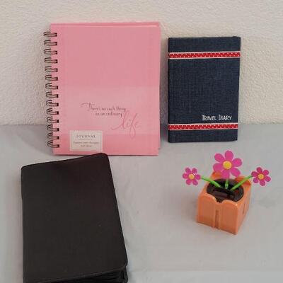 Lot 180: Journal, Address Book, Passport Travel Documents Case and Solar Dancing Flowers