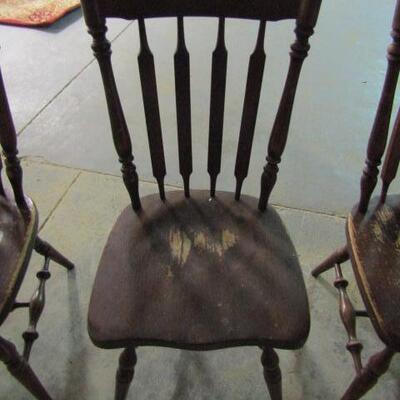 Three Wooden Chairs- 18 3/4