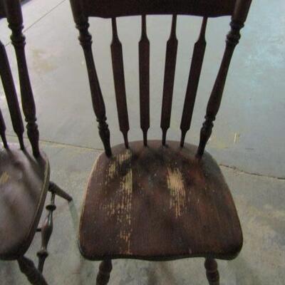 Three Wooden Chairs- 18 3/4