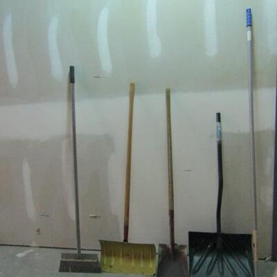 Various Shovels and Flooring Scraper